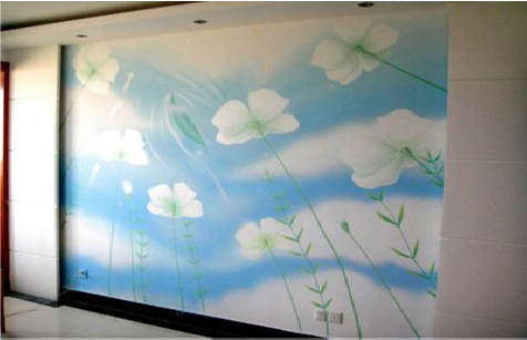 怀化画墙绘怎么画好白云的蓬松感？