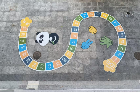 怀化地面游戏彩绘