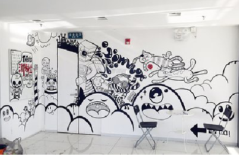 怀化手绘墙并非传统涂鸦。